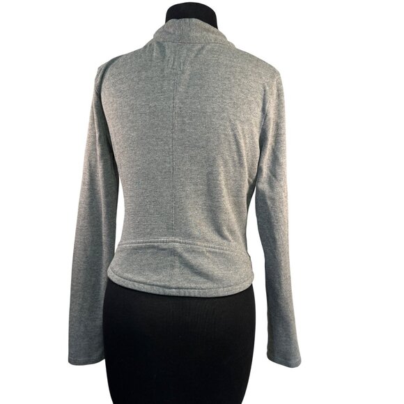 Converse One Star Womens Size Medium Gray Asymmetrical Zipper Jacket - Picture 3 of 7